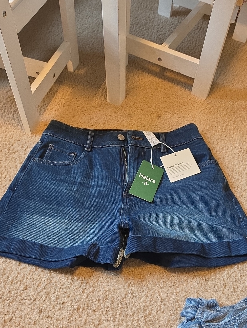 HALARA Dark Blue Denim Jean Shorts